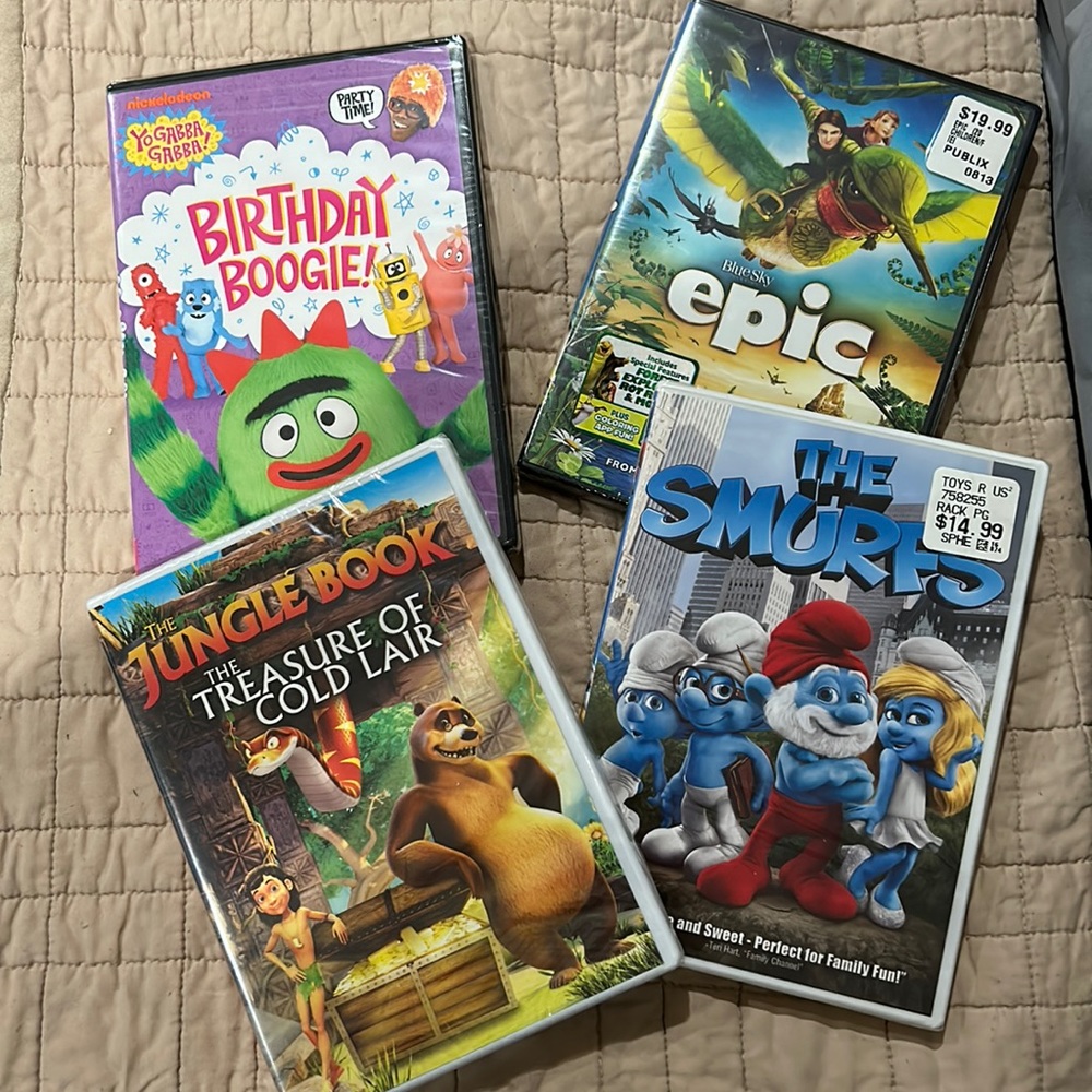 Kids DVDs, brand new, unopened